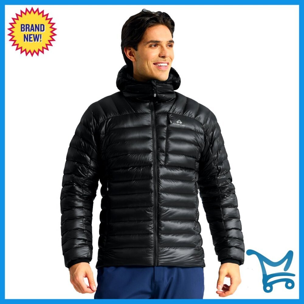 Men's Lightweight Packable Puffer Jacket with Hood 850 Fill Goose Down